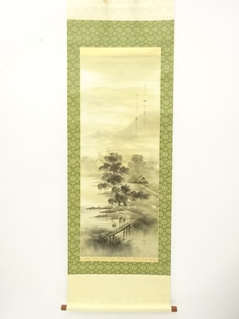 JAPANESE COLLECTIBLE / HANGING SCROLL / INK / LANDSCAPE BY SEITOH / IN